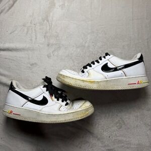 Nike Air Force 1 size 11 Low Mens White Black Multi Color CW2457-100 Sneakers